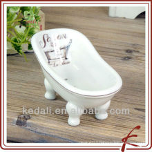 White Glaze Ceramic shower glass soap dish